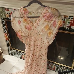 Summery dress. Sheer overlay with long cami dress